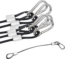 5 pcs 24 Inch Vinyl Coated Stainless Steel Wire Rope Lanyard Cable Tether picture
