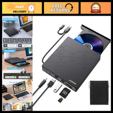 External DVD Drive USB 3.0 Type C CD/DVD ROM +/-RW Adapter for Laptop PC, Optica picture