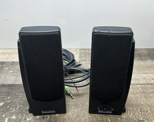 ALTEC LANSING SERIES 100 121 AMPLIFIED SPEAKER SYSTEM BLACK **TESTED** picture