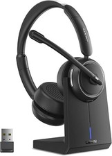 Wireless Headset Bluetooth Headset with Noise Canceling Microphone Charging Base picture