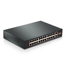 24 Port PoE Switch, Gigabit, 2 Uplink, 400W, Metal Network Switch picture
