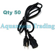 50 Lot NEW 3-Prong 5FT AC Power Cord for PC/Scanner/Computer Monitor/ATX PSU picture