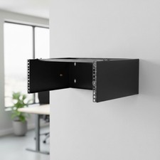 4U Wall Mount Rack - Cold-Rolled Steel, 44lbs Capacity, Cable Managed picture