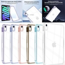For iPad 10/9/8/7th Gen Pro 12.9 Air 11 13 2024 Shockproof Clear Back Case Cover picture