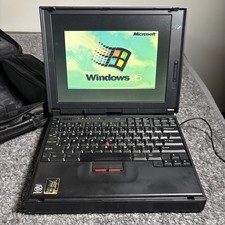 Retro IBM ThinkPad 380XD, Windows 95,  Charger, Accessories, Case READ DESCRIPTI picture