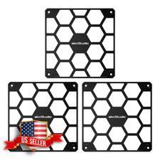 120mm Aluminum PC Fan Grill Dust Filter Cover 3 Pack Black picture