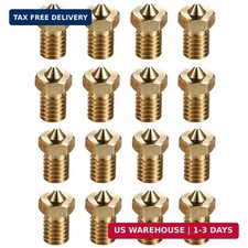 16 Pcs 0.4mm Brass Nozzles for E3D V5/V6 & ANYCUBIC I3 Mega 3D Printers picture