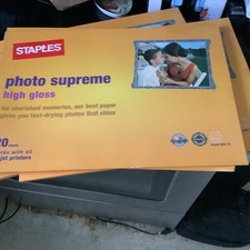 4 Boxes Staples Photo Supreme High Gloss & Double Sided Matte 20 Sheets Each picture
