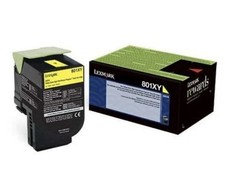 New Sealed  Genuine Lexmark  CX510 Extra High Yield Yellow Toner 801XY  80C1XY0 picture