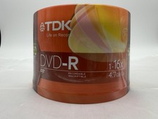 Blank DVD TDK DVD-R 50 Pack 1-16x 4.7GB Recordable Writable Discs Spindle sealed picture