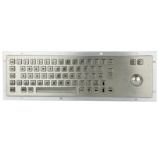 Panel Mount Industrial Waterproof Stainless Steel Metal Keyboard with Trackball picture
