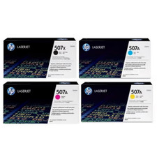 Genuine HP 507X / 507A High Capacity Toner Set OEM CMYK - LaserJet M551 / M575 picture