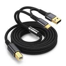 Deco Essentials High Speed 2-in-1 USB-A/C to USB-B Cable 6-Foot picture