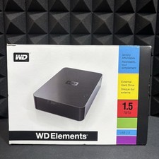 WD Elements 1.5TB External Hard Drive USB 2.0 Tested Working w/ Cables picture