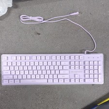 EWEADN V3 Quiet Keys Wired USB Keyboard, QWERTY English, Purple picture