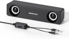 Compact USB-Powered Stereo PC Speakers with 3.5mm Audio Input picture