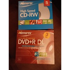 Memorex 5pk CD-RW 700MB 80min & 3pk Double Layer DVD+R DL 8.5GB Bundle picture