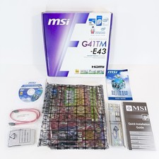 MSI G41TM-E43 MS-7592 Ver 2.0 LGA775 Motherboard Box I/O Shield, Open Box. picture