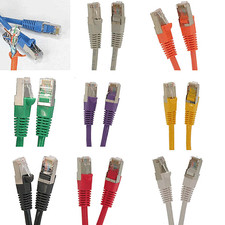 lot 10 x 5'FT cat5'e Network Giga Lan Patch Ethernet Shielded Cable 350Mhz Mold picture