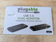 Plugable UD-3900H USB 3.0 6-Port Dual Monitor Horizontal Docking Station - New picture