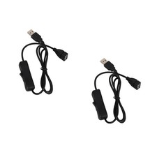 2pcs USB Inline On/Off Button Extension Cable, Male to Female 5V Power Control, picture