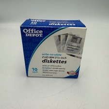 Office Depot 3.5 Inch Floppy Diskettes 10 Pack 1.44MB 2HD IBM Formatted 569-693 picture