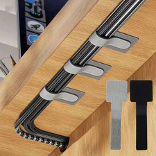 20pcs Reusable Cable Ties Self Adhesive Cord Organizer Adjustable Desk Straps picture