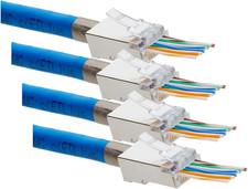 trueCABLE Cat6/6A RJ45 Pass Through Modular Plugs, Shielded (STP) External Groun picture