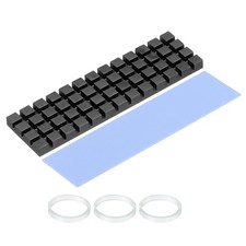1 Set Copper Heatsink 70x20x4mm W Thermal Pad Rubber Rings for M.2 SSD PCB picture