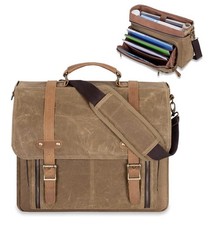 Men's Messenger Bag with Accordion File Folder - 17