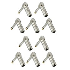 10pcs 90 Degree microphone Adapter Plug 1/4 in TS Male To 1/4 in Jack Male picture