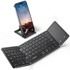 Samsers Full Size Folding Wireless Keyboard Compatible Win/Mac OS/iOS/Android picture