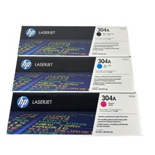 HP 304A Black/Magenta/Cyan Toner Cartridges CC530A/CC531A/CC533A Brand New picture