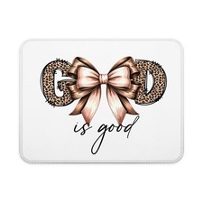 Coquette Bow Leopard Print Christian Pad, Cheetah Print God is Good Bible Ver... picture