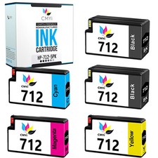 5-PK Compatible HP 712 Printer Ink Cartridges for DesignJet T210 T230 T250 T650 picture