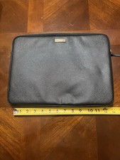 Kate Spade Spencer Black Leather Laptop Sleeve Case with Padded Support picture