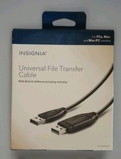 Insignia Universal File Transfer Cable PC MAC. 6 Feet Transfers New. NS-PU965XF picture