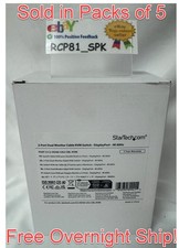 StarTech C2DD46UA2CBLKVM 2-Port Dual Monitor DisplayPort KVM Switch Lot of 5 New picture
