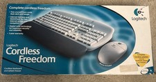 Logitech Cordless Freedom Keyboard Wheel Mouse Receiver User Guide NIB picture