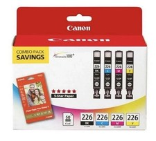 Canon CLI-226 (OPEN BOX 3 PACK) Ink Cartridge Black, Yellow, Cyan 50 Photo Sheet picture