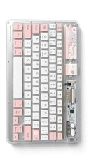 Pink Transparent Bluetooth Keyboard 78 Keys RGB QWERTY Wireless picture