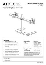 ATDEC DUAL MONITOR DESK STAND UP TO 32