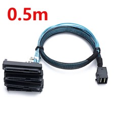 0.5m Mini SAS HDD SFF-8643 to 4 SFF-8482 Connector with Power Port Hard Drive picture