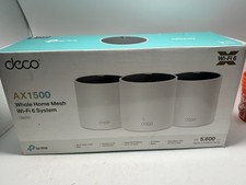 NIP TP-Link Deco X15 Dual-Band AX1500 WiFi 6 Mesh Wi-Fi System 3-Pack open box picture