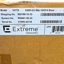 Extreme Networks X450-G2-48p 48-Port Layer 3 Fully Managed 10GbE Switch (x2 lot) picture