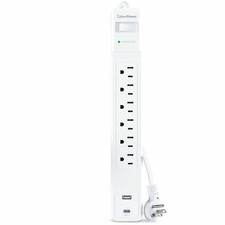 CyberPower CSP604UCW Home and Office 6 Outlet Surge Protector with 1500 J Surge picture