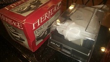 VINTAGE HERITAGE FLOPPY DISK FILE STORAGE CASE NEVER USED IN ORIGINAL BOX picture