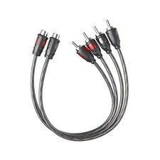 1ft RCA 1 Female to 2 Male Audio Speaker Y Adapter Splitter Cable (2 Pack) picture