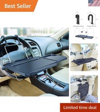 Adjustable Black Car Tray for Steering Wheel & Back Seat – Convenient & Stylish picture