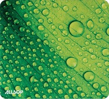 WB Allsop 31624 Naturesmart Mouse Pad - Green Leaf with Raindrops picture